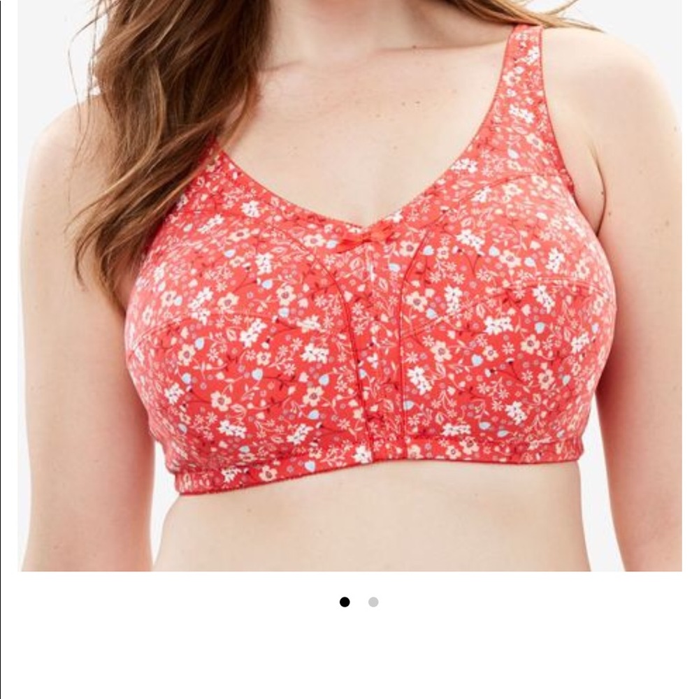 💥NWT💥 Cotton Leisure Bra in coral floral design